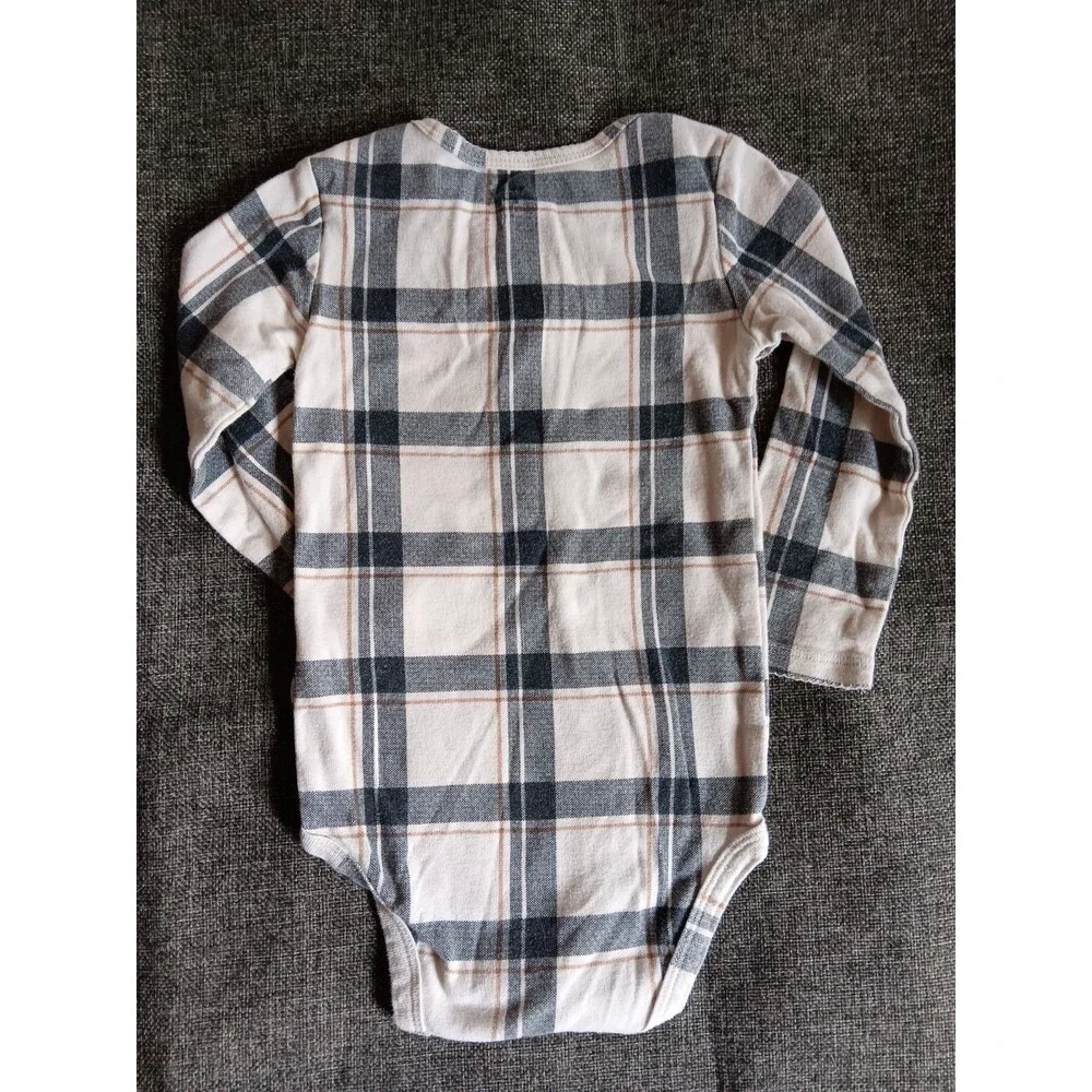 Shirt 24 months Carters Girl Long sleeve white black plaid  baby